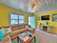 Colorful Cottage With Patio Across From The Beach!